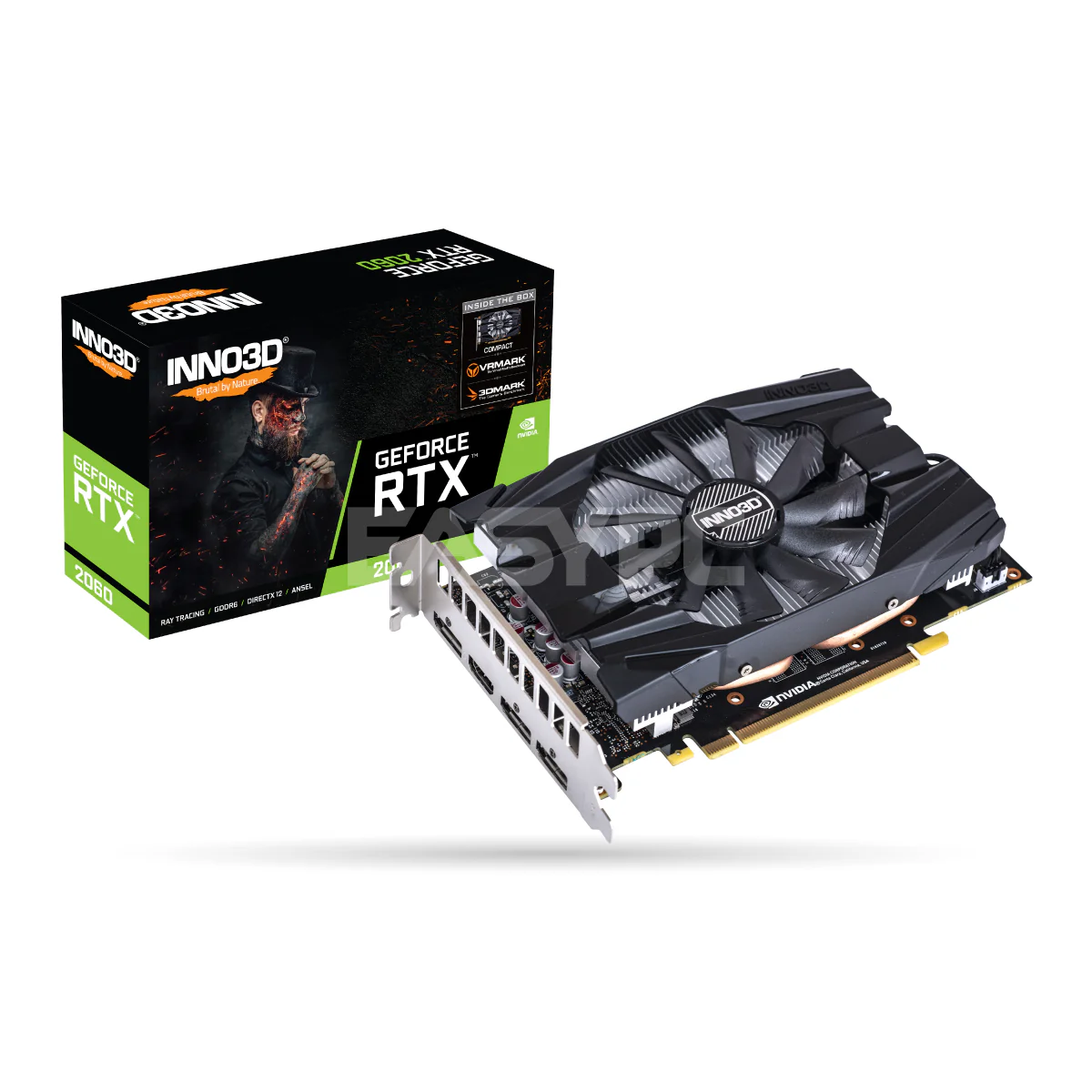 Inno3D NVIDIA® GeForce RTX™ 2060 Compact 6gb 192bit GDdr6 Gaming Videocard