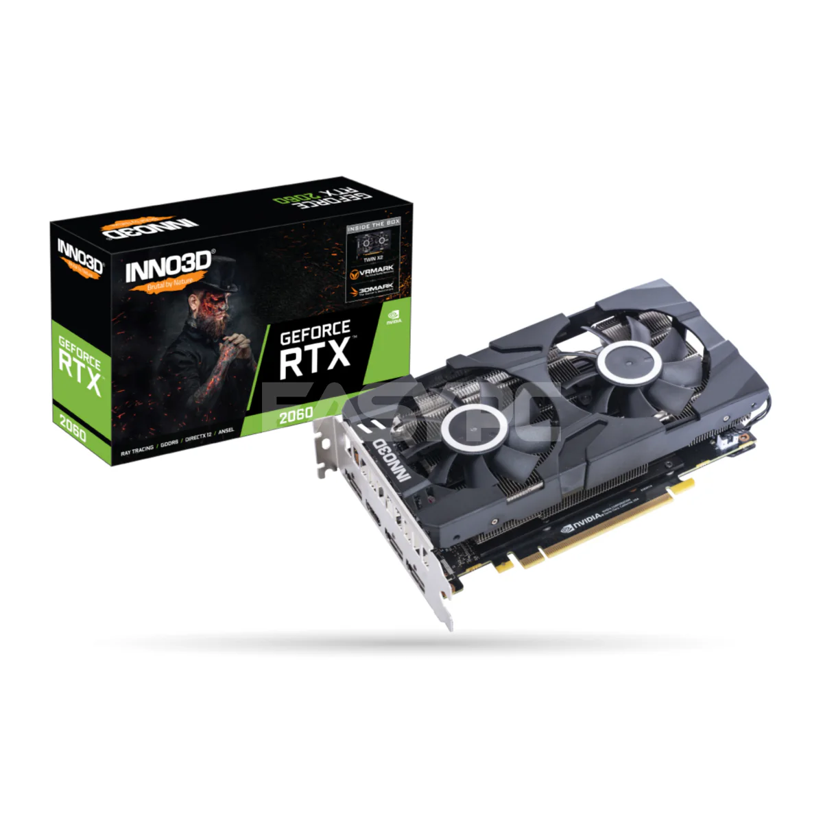 Inno3D NVIDIA® GeForce RTX™ 2060 Twin X2 OC RGB 6gb 192bit GDdr6 Gaming Videocard