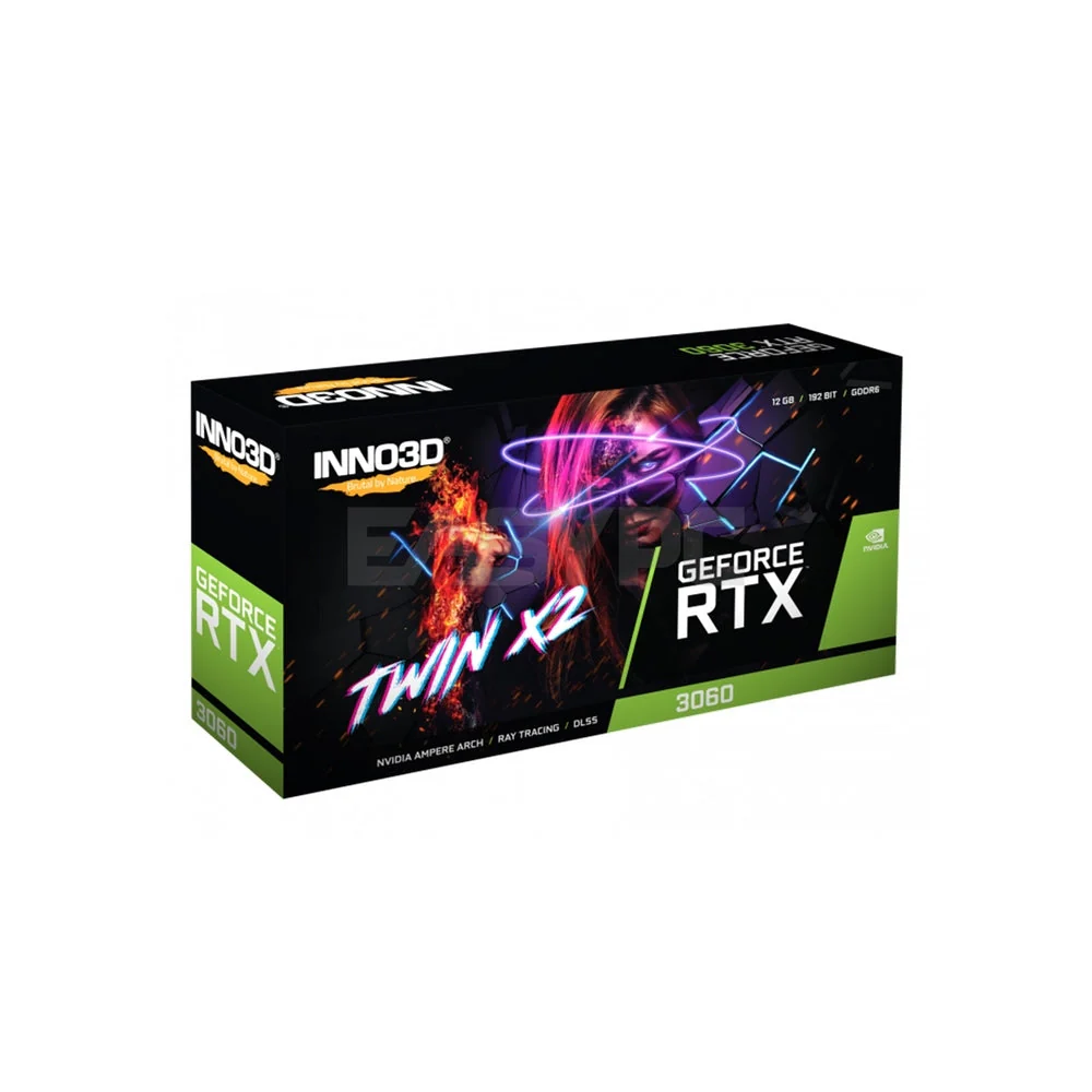 Inno3d NVIDIA® GeForce RTX™ 3060 Twin X2 N30602-12D6-119032AH 12gb 192-bit GDdr6 Ray Tracing Dual Fan Graphics card