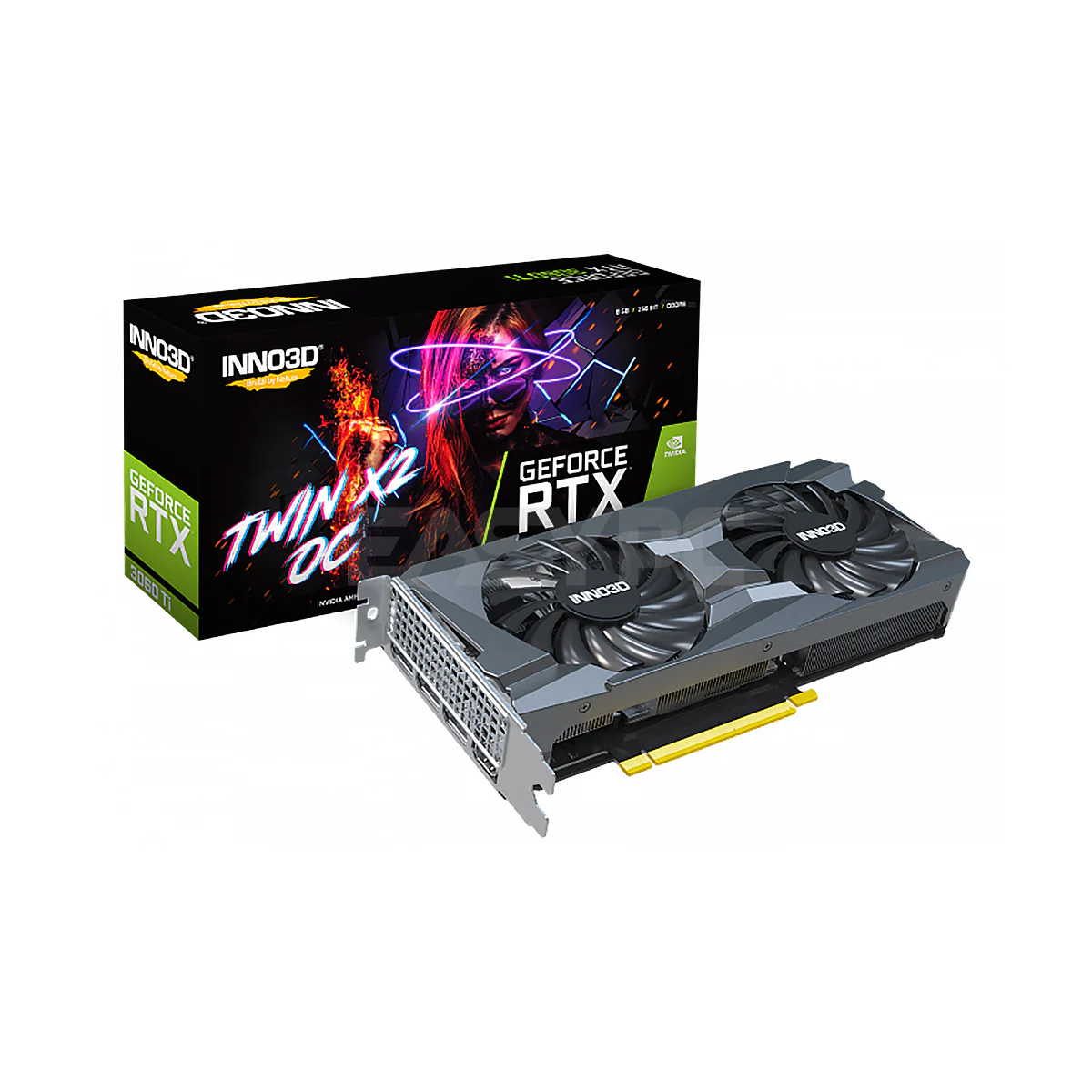 Inno3d NVIDIA® GeForce RTX™ 3060Ti Twin X2 OC N306T2-08D6X-119032DH 8gb 256bit GDdr6 Gaming Videocard LHR - Image 3