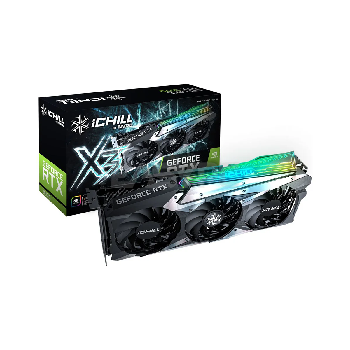 Inno3d NVIDIAÂ® GeForce RTXÂ™ 3070 Chill X3 8gb 256bit GDr6 Gaming Videocard - Image 7
