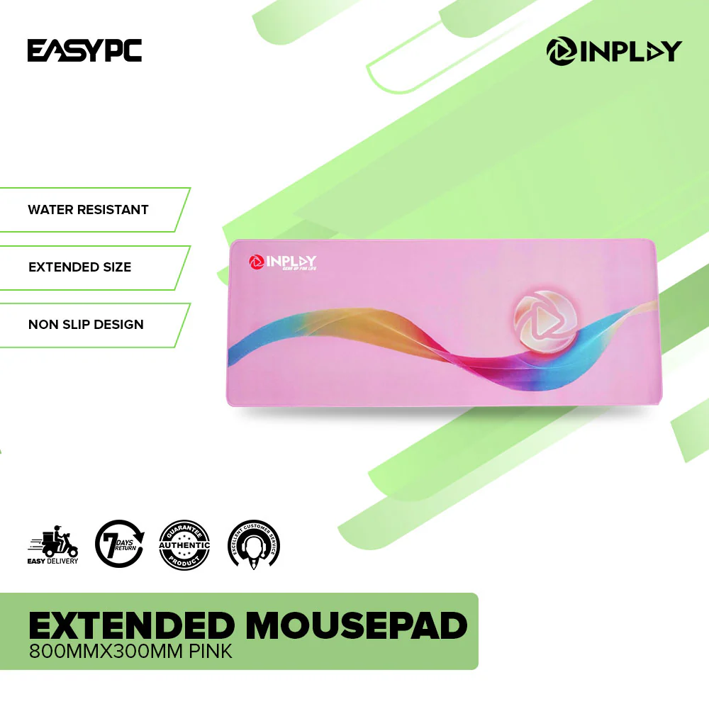 Inplay Extended 800mmx300mm Black, Gray, Pink Water Resistant Extended Size Mousepad - Image 10
