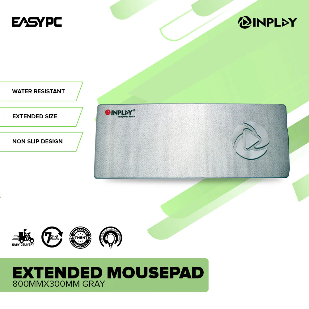 Inplay Extended 800mmx300mm Black, Gray, Pink Water Resistant Extended Size Mousepad - Image 6