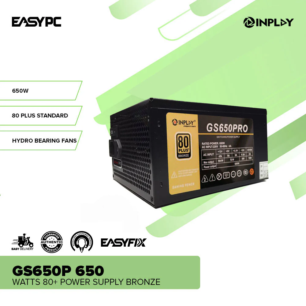 InPlay GS450P 450 Watts |  GS550P 550 Watts | GS650P 650 Watts 80+ Power Supply Bronze - Image 10