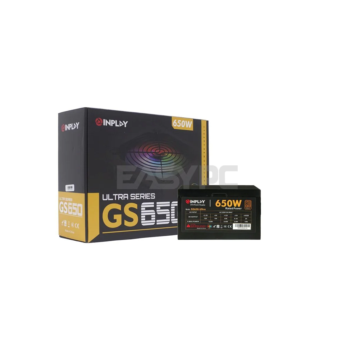 InPlay GS750-Ultra 750W,450W and 650W 80+ Bronze Rated Fan Bearing Technology Hydro Bearing RGB Power Supply - Image 10