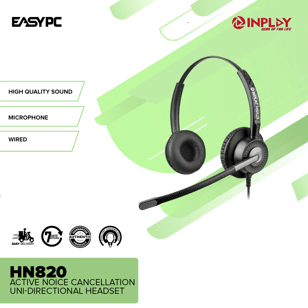 Inplay HN820 Active Noice Cancellation Uni-directional Headset - Image 2