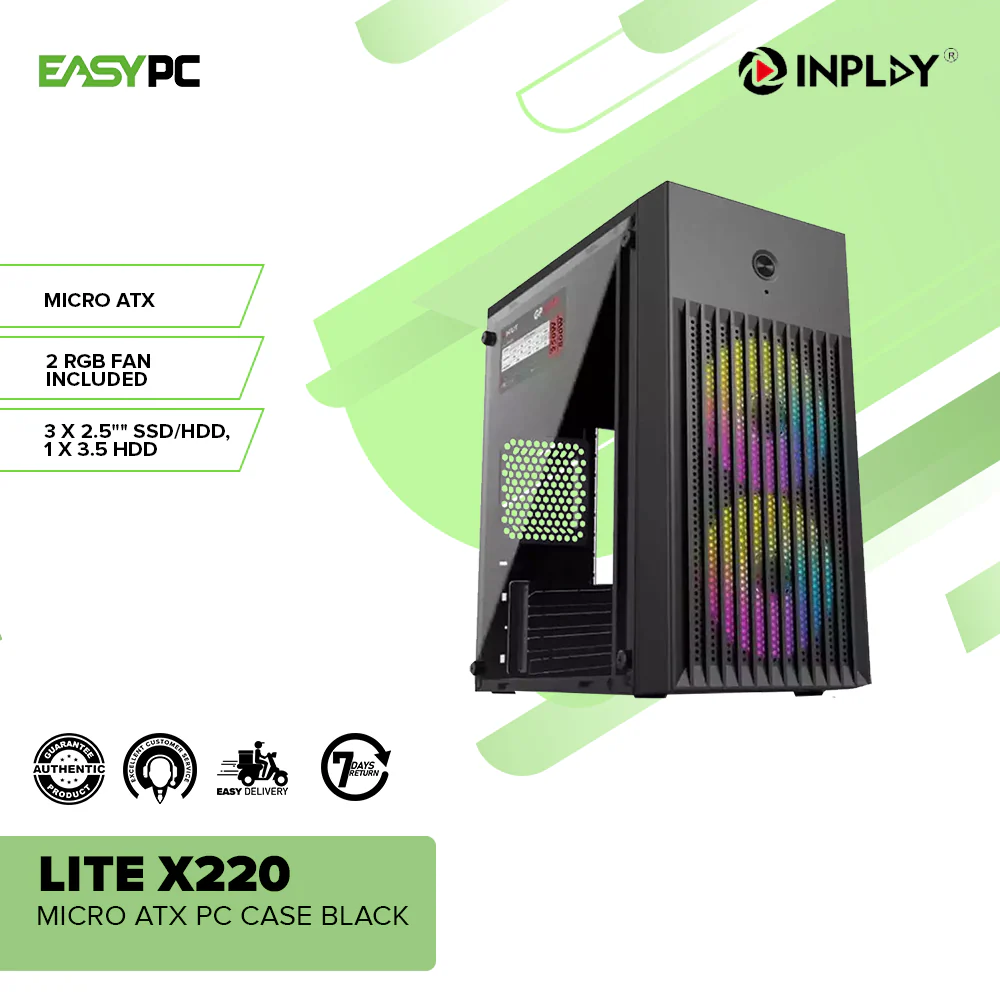 Inplay Lite X220 Micro ATX PC Case Black