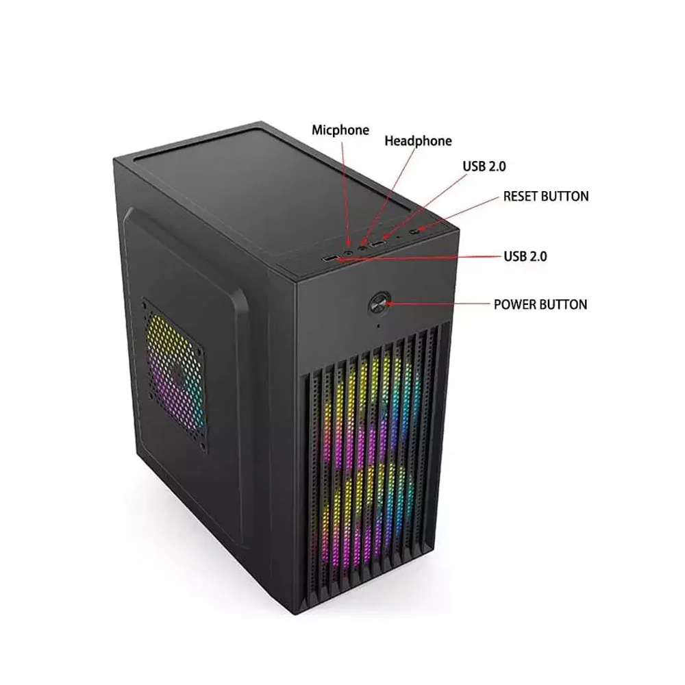 Inplay Lite X220 Micro ATX PC Case Black - Image 4