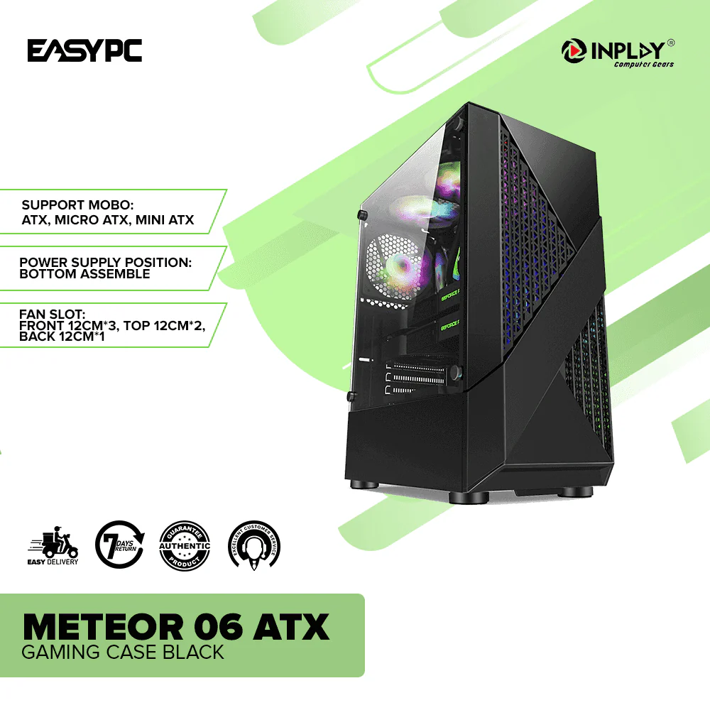 InPlay Meteor 06 ATX Gaming Case Black - Image 2