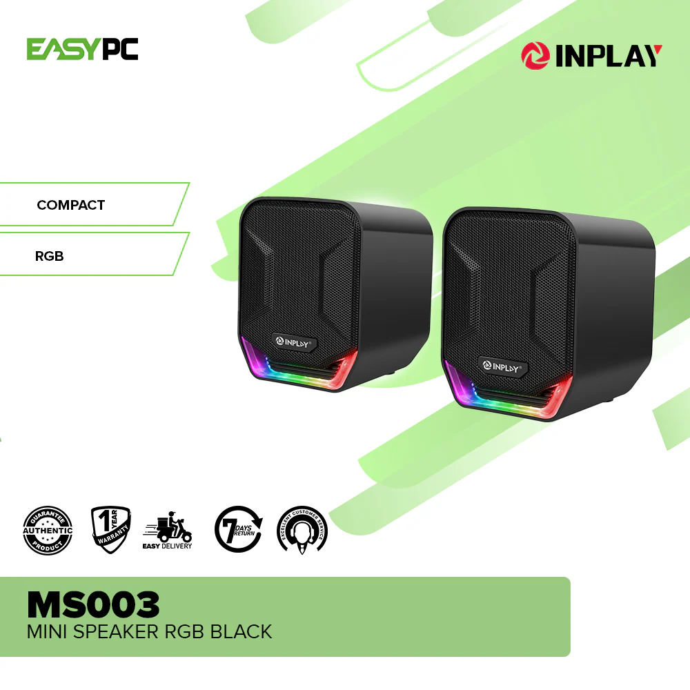 InPlay MS003 Mini Speaker RGB Black - Image 6