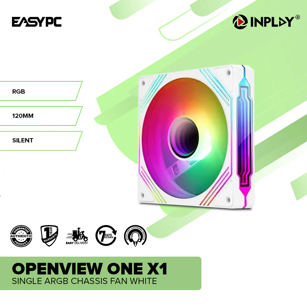 Inplay Openview One X1 Single ARGB Chassis Fan White - Image 2
