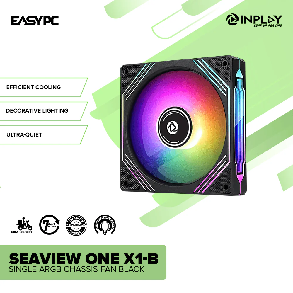 Inplay Seaview One X1-B Single ARGB Chassis Fan Black - Image 2