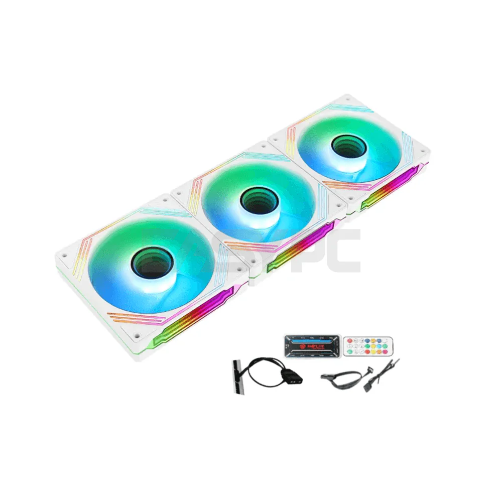 Inplay Seaview Tower X3-W 3in1 ARGB Chassis Fan White