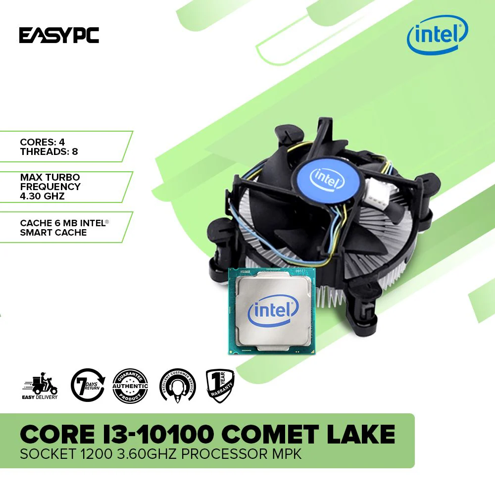Intel Core I3-10100 Comet Lake Socket 1200 3.60GHz Processor MPK - Image 2