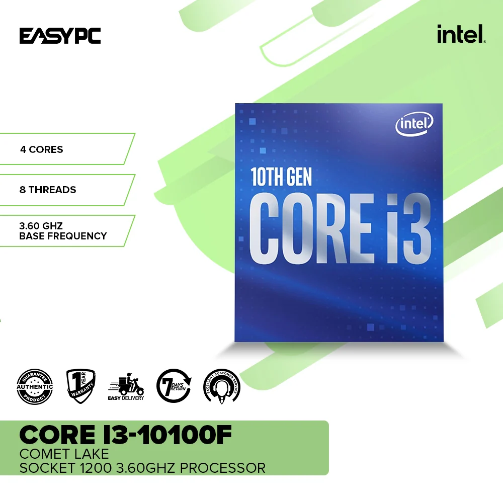 Intel Core I3-10100F Comet Lake Socket 1200 3.60GHz Processor - Image 2