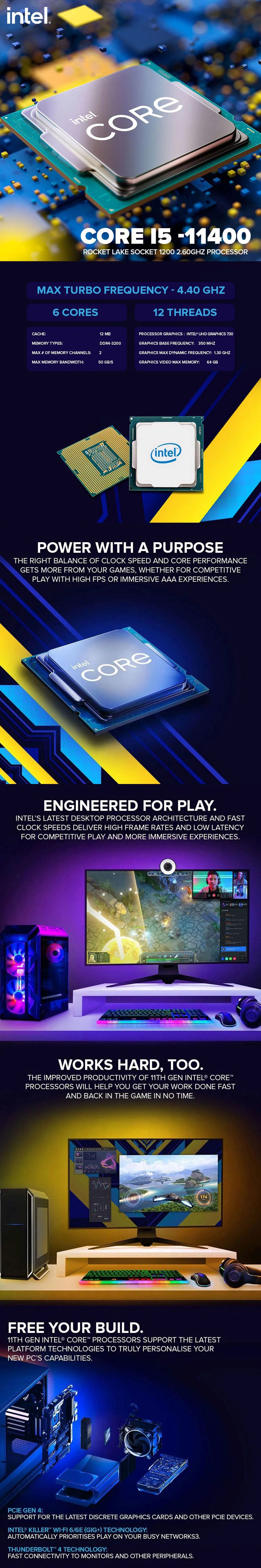 Intel Core I5-11400 Socket 1200 2.60GHz Intel UHD Graphics 730 Ttp Rocket Lake Processor - Image 5