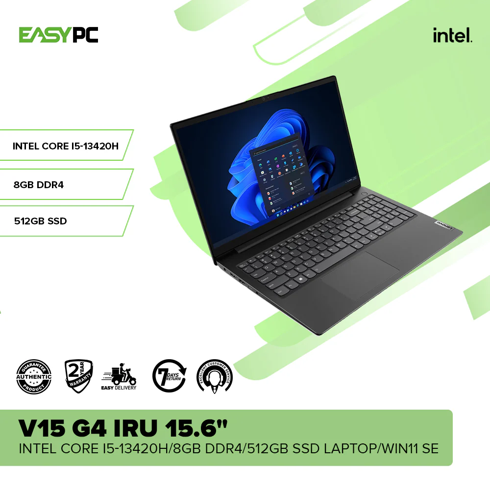 Intel Core i5 Business Laptop - Lenovo V15 G4 IRU 15.6" FHD with 13th Gen i5-13420H/8GB/512GB SSD SE - Image 2