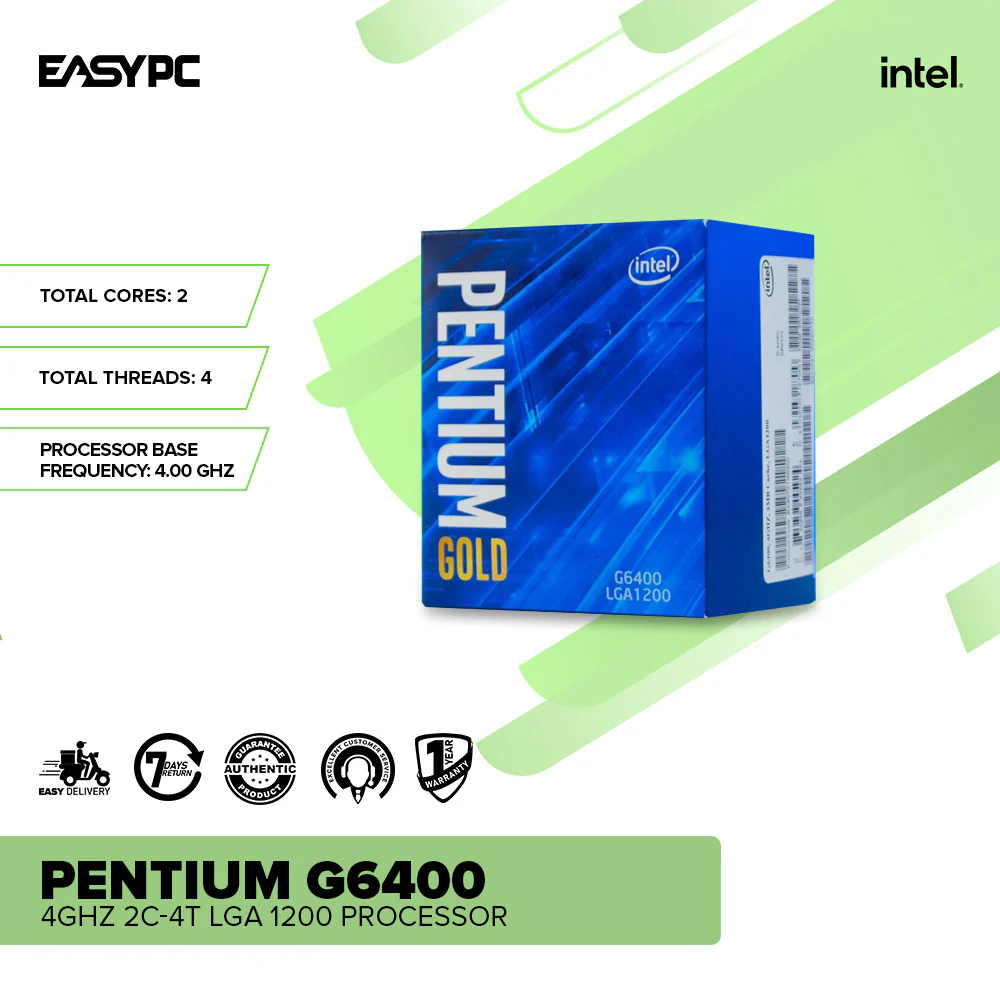 Intel Pentium G6400 4GHz 2C-4T DDR4-2666 LGA 1200 Comet Lake Processor - Image 2
