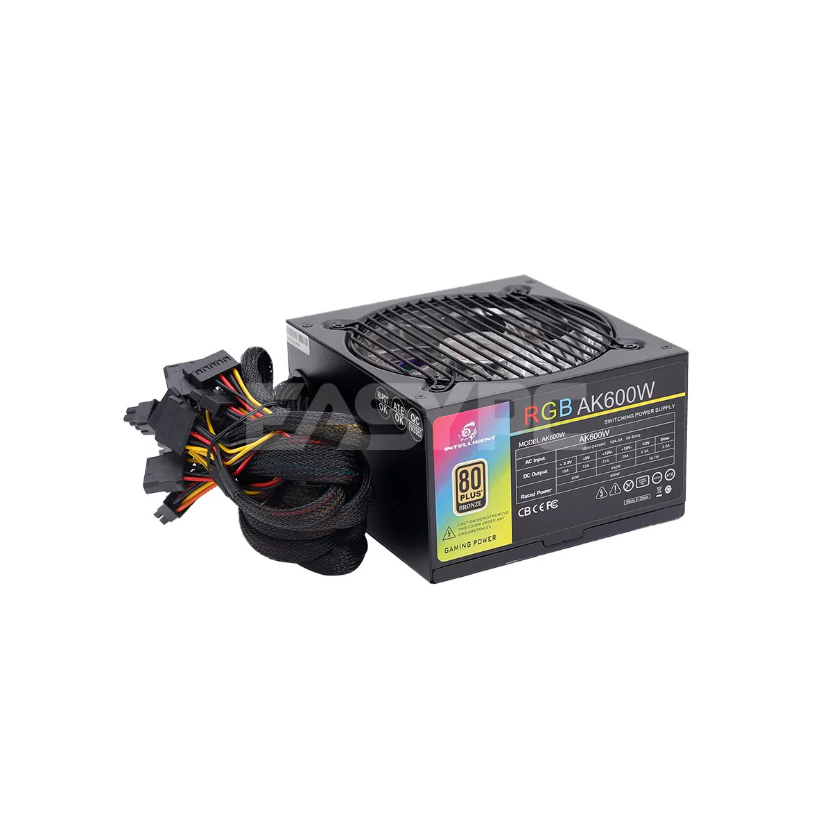 Intelligent Awake AK600W 600W 80+ RGB Power Supply Bronze - Image 3