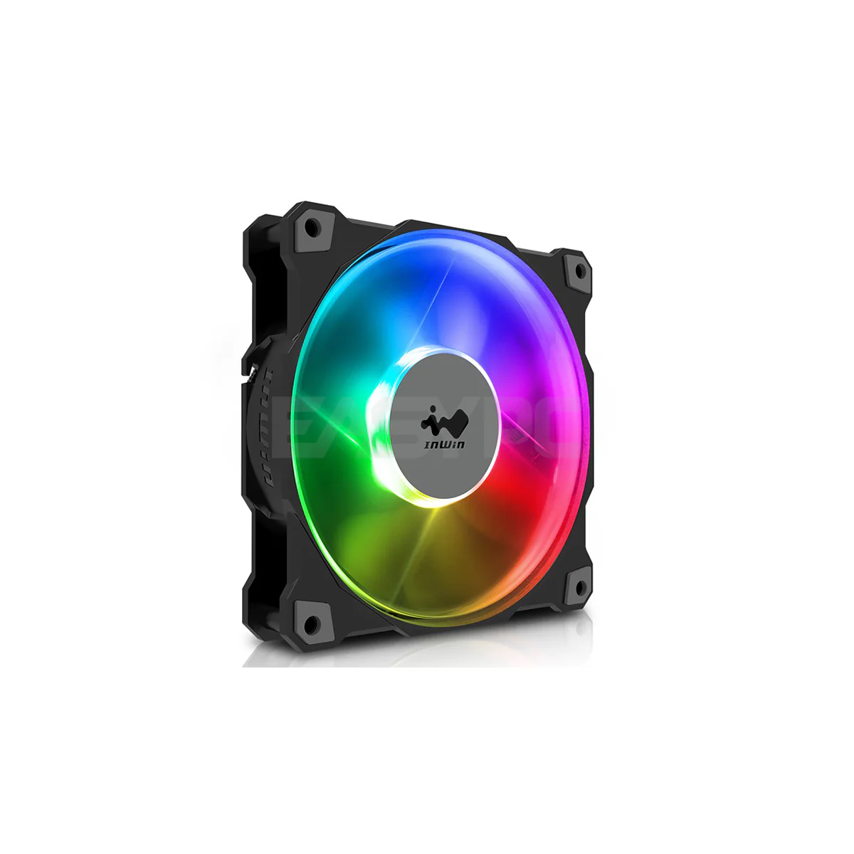 InWin  Chassis Fan JUPITER AJ120 3 in 1    designed for RGB enthusiasts for their case fans, seven blades, sleeve bearings with a long lifespan, ARGB LEDs with 16.8 million color options and a ARGB one-click Controller.  ARGB  Chassis Fan - Image 3