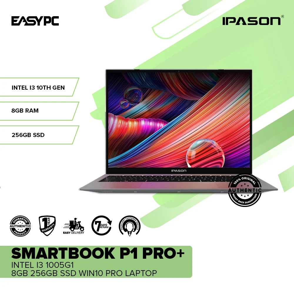 Ipason Smartbook P1 Pro+ Intel i3 1005G1/8GB256GB SSD/Win10 Pro Laptop - Image 2