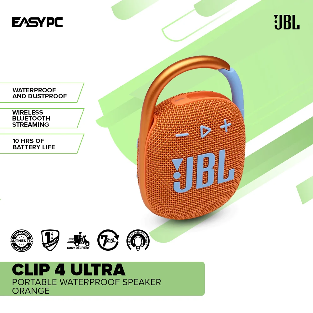 JBL Clip 4 Ultra-Portable Waterproof Speaker Black Orange | Gray | Orange | Red - Image 12