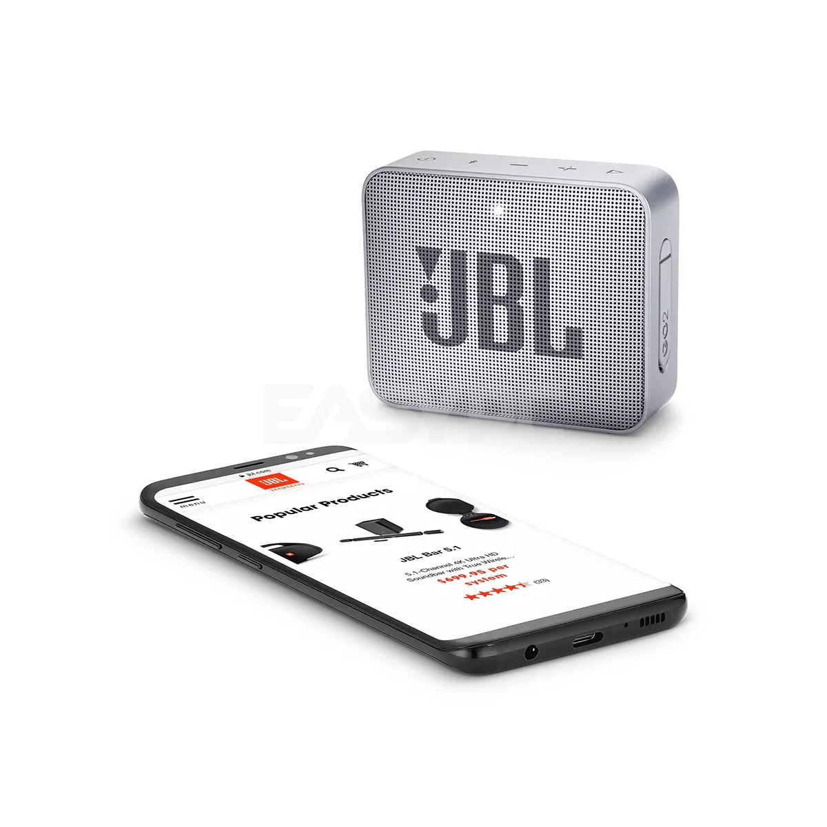 JBL GO 2 Portable Bluetooth Waterproof Speaker Gray - Image 4