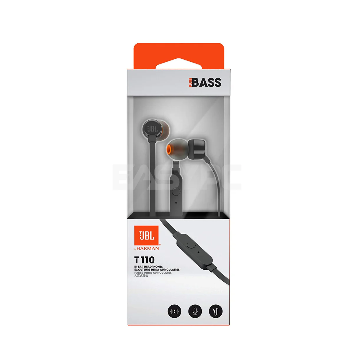 JBL T110 In-ear Earphone Black - Image 4