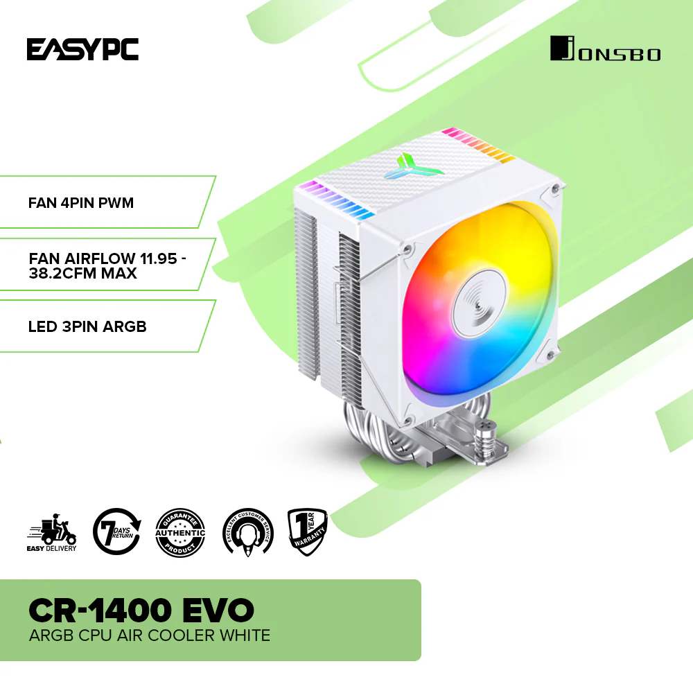 Jonsbo CR-1400 EVO ARGB CPU Air Cooler White - Image 2