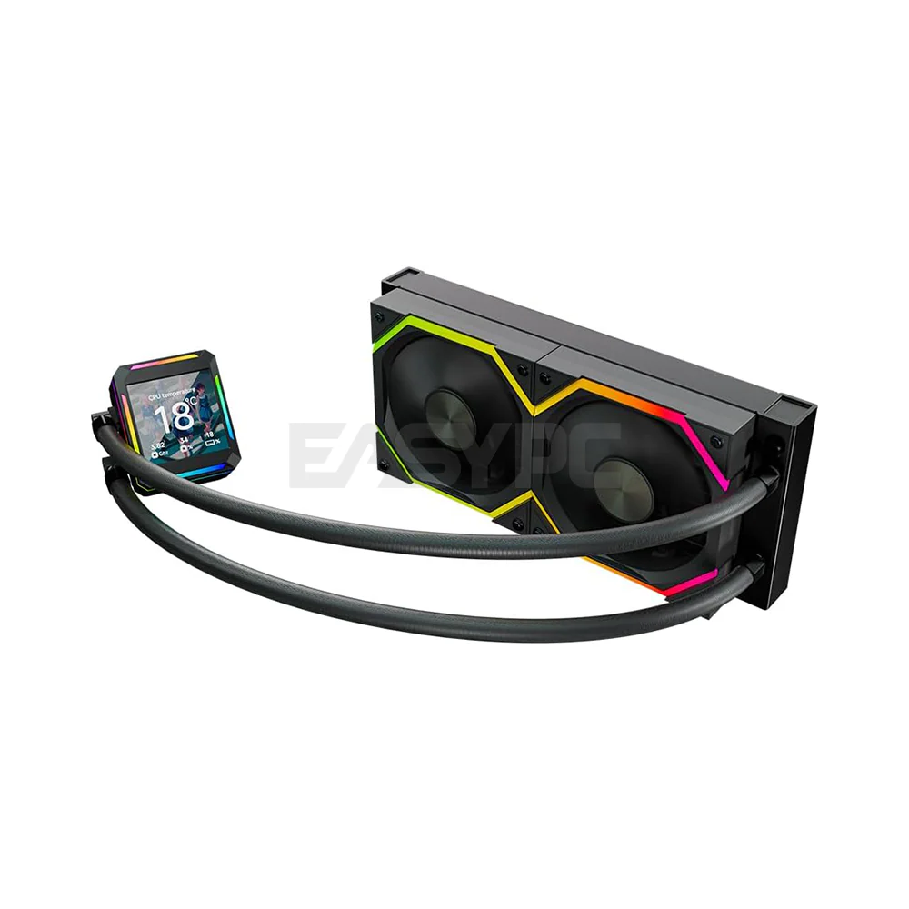 Jungle Leopard Astroshel LCD 240 ARGB AIO Liquid Cooler Black - Image 3