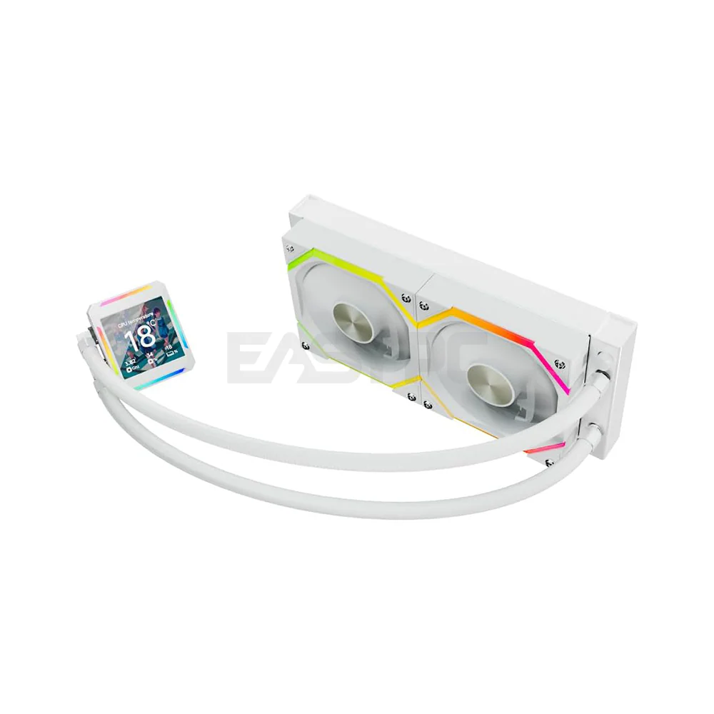Jungle Leopard Astroshel LCD 240 ARGB AIO Liquid Cooler White - Image 3