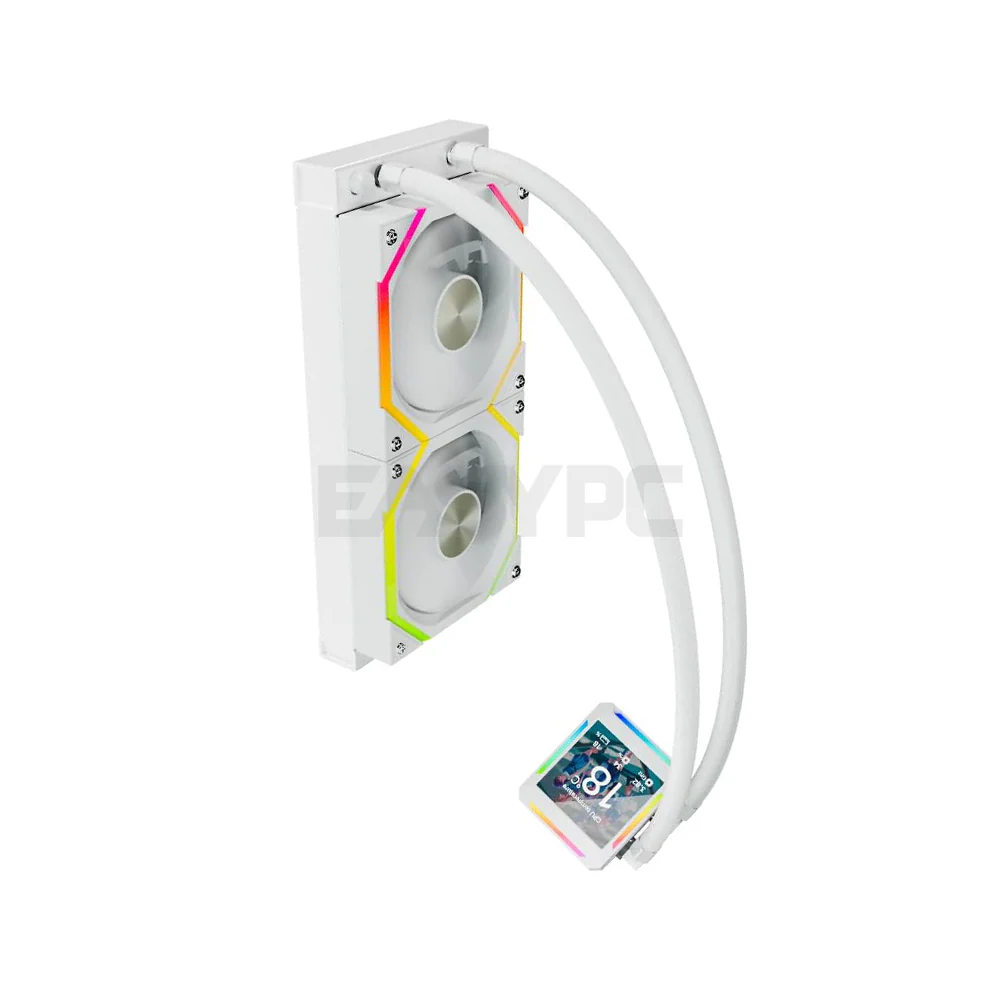 Jungle Leopard Astroshel LCD 240 ARGB AIO Liquid Cooler White - Image 5