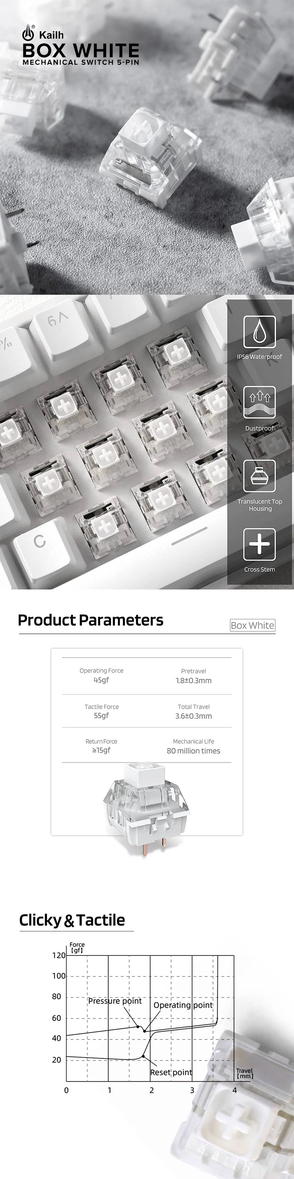 KAILH BOX WHITE 5-PIN | SPEED BRONZE 3-PIN Mechanical Switches - Image 33