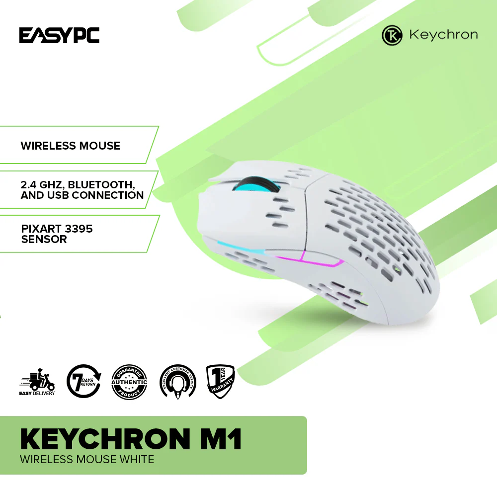 Keychron M1 Wireless Mouse White - Image 2