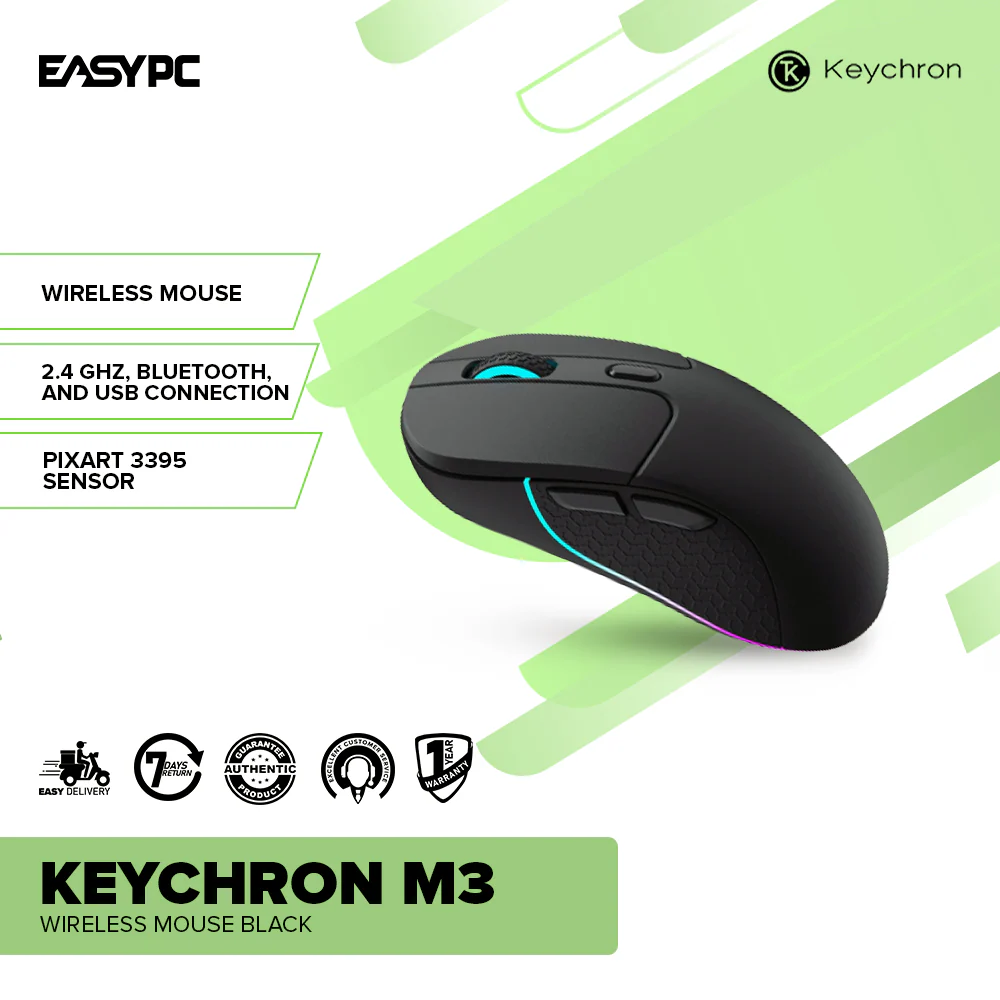 Keychron M3 Wireless Mouse Black - Image 2