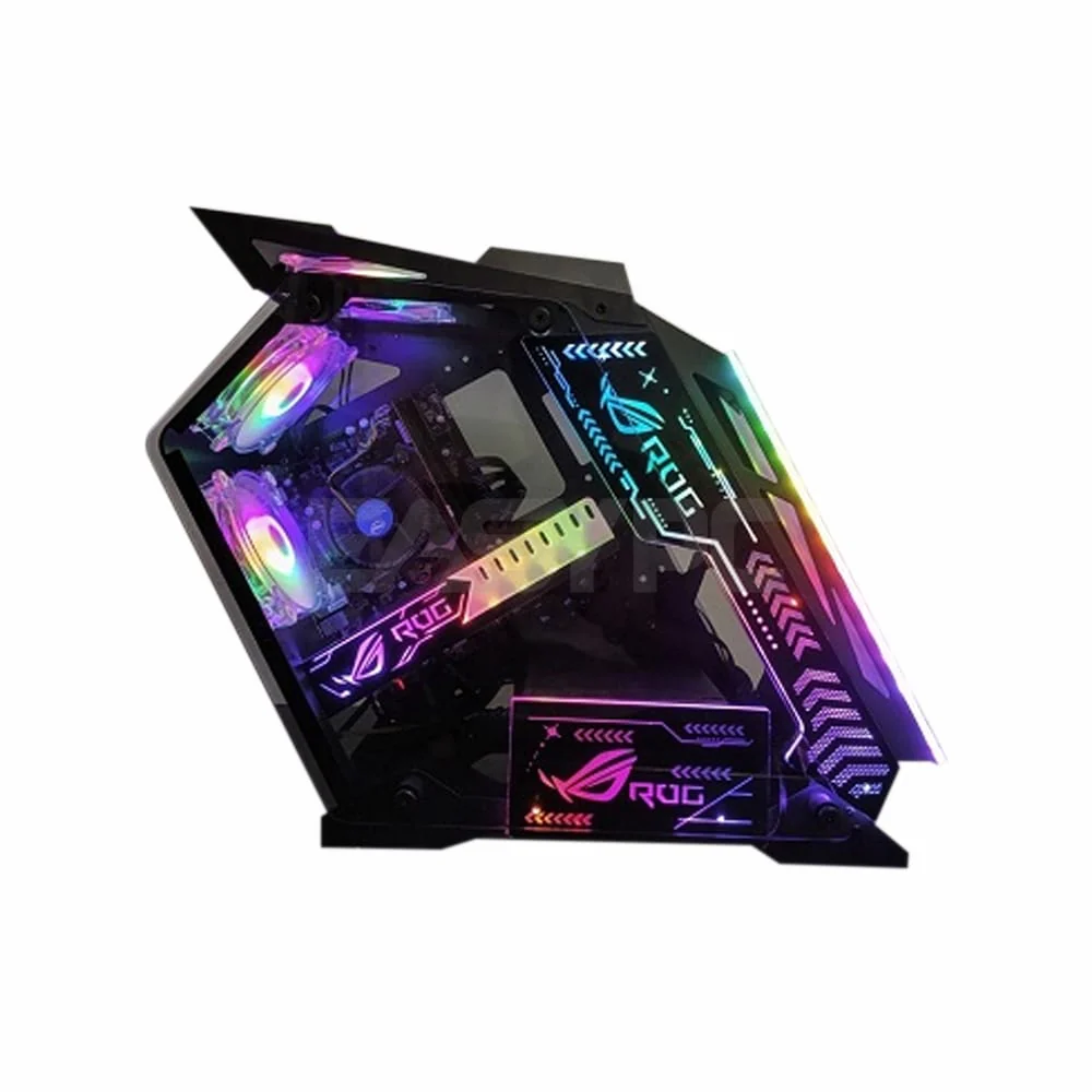 Keytech Cyborg ROG Micro ATX with 6fans Gaming PC Case Black - Image 3