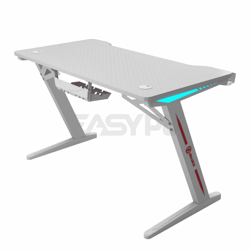 Keytech GT-01 RGB Gaming Table White