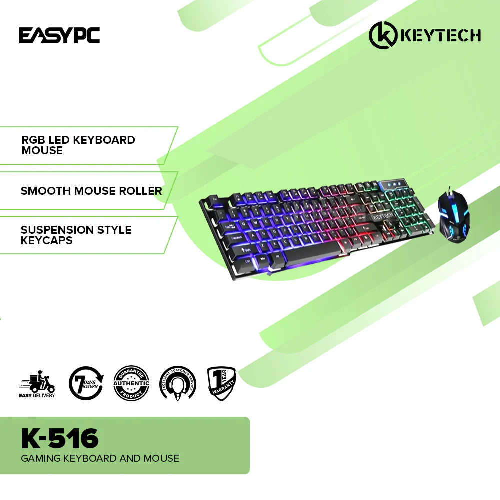 Keytech K-516 Gaming Keyboard and Mouse - Image 2