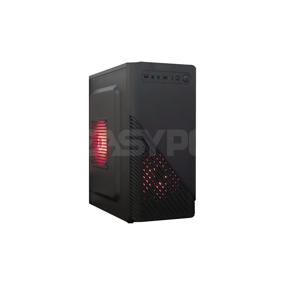 Keytech K6 With Power Supply Micro ATX Gaming PC Case Black