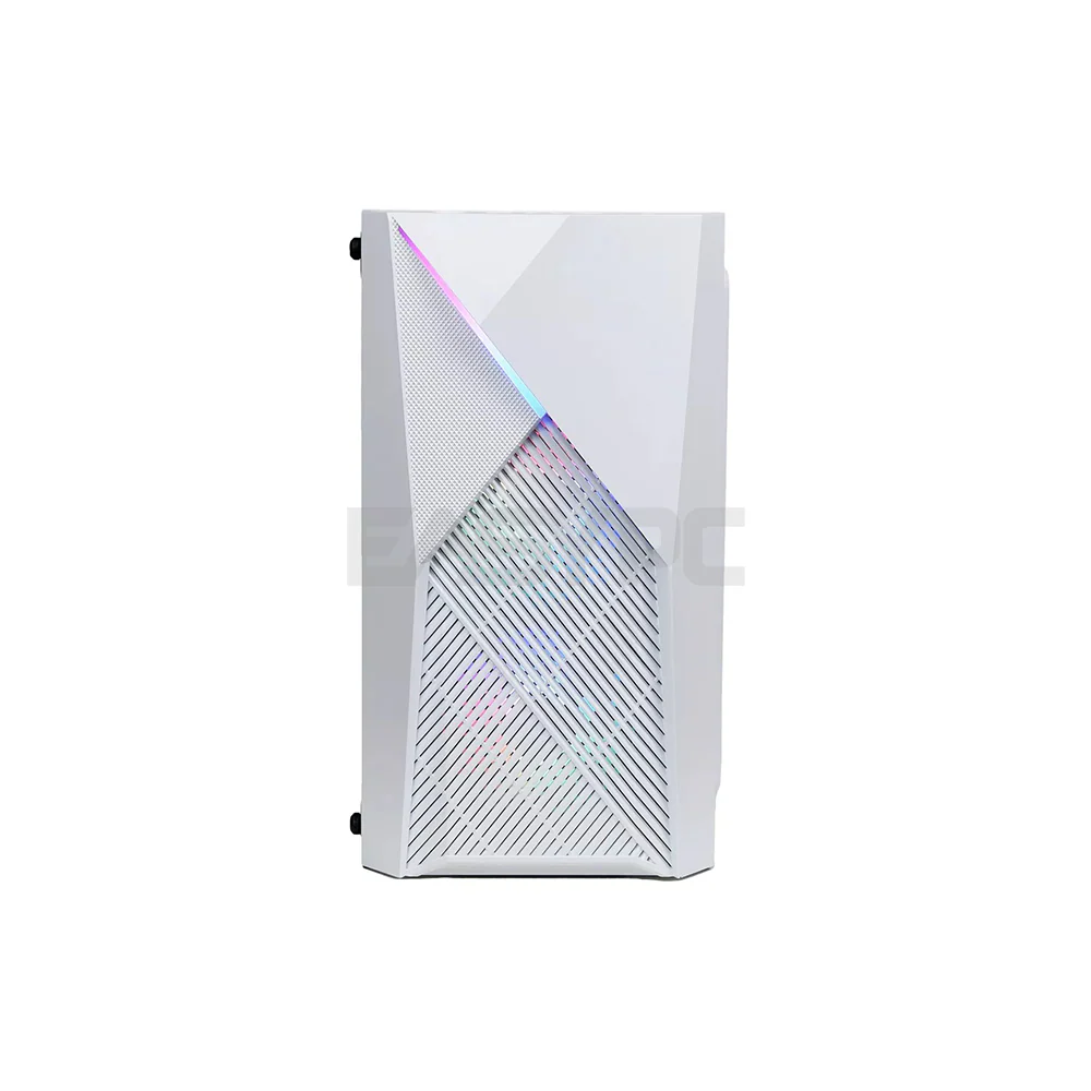 Keytech Storm Trooper with 2 ARGB Fan MATX Gaming Case White - Image 3