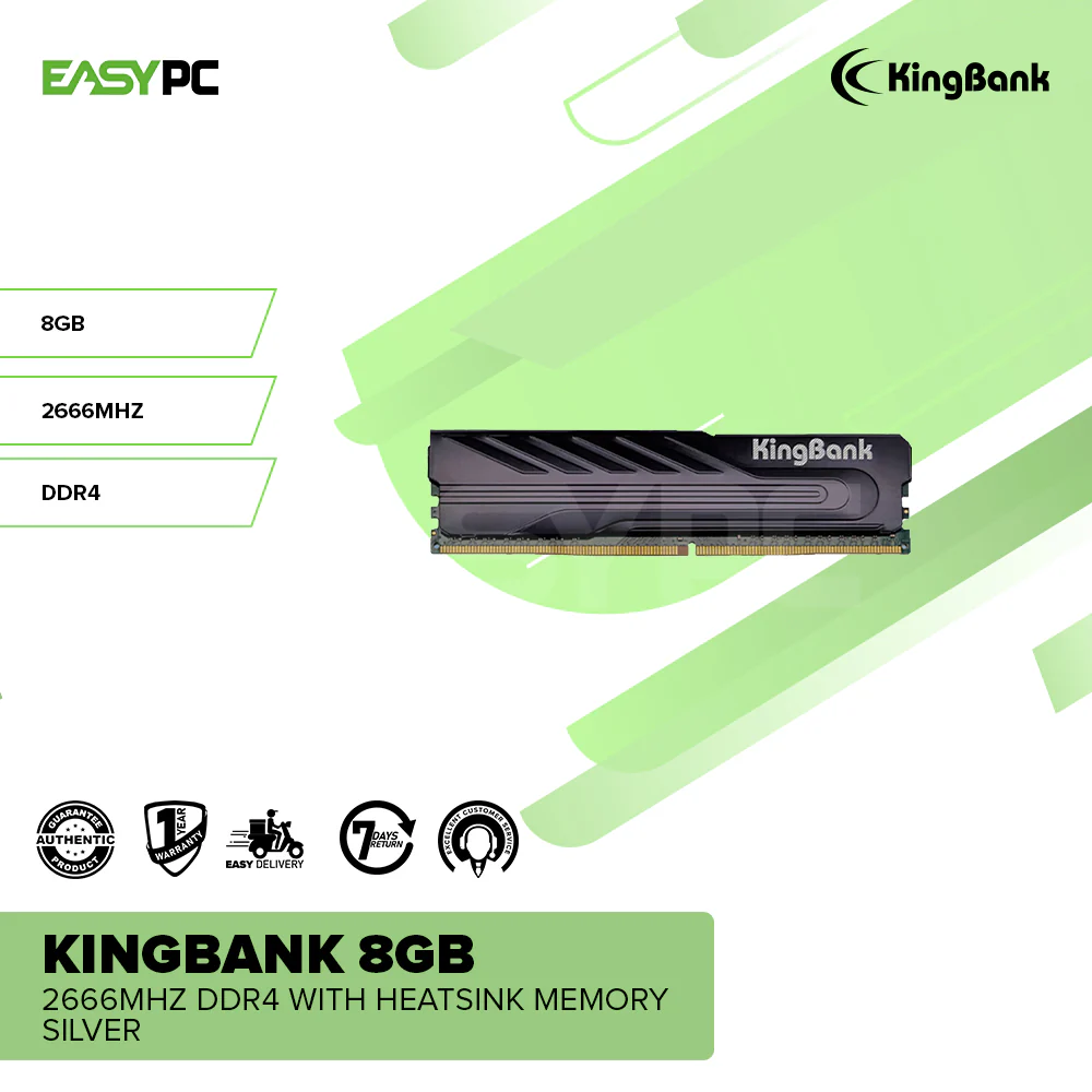 KINGBANK 8GB 2666mhz DDR4 with Heatsink Memory XMP - Image 2