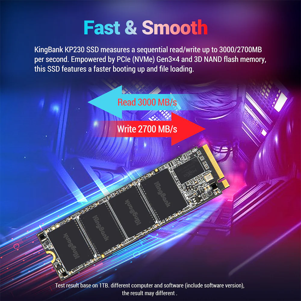 KINGBANK KP230 512GB M.2 PCIe Solid State Drive Gen 3x4 - Image 6