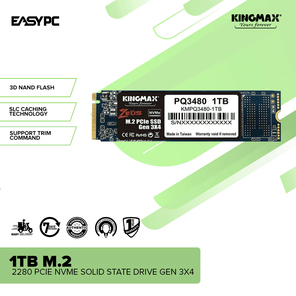KINGMAX 1TB M.2 2280 PCIe NVMe Solid State Drive Gen 3x4 - Image 2
