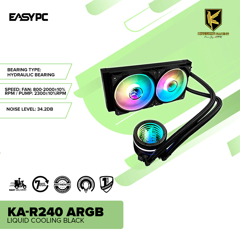 Kingsman KA-R240 ARGB Liquid Cooling Black - Image 2
