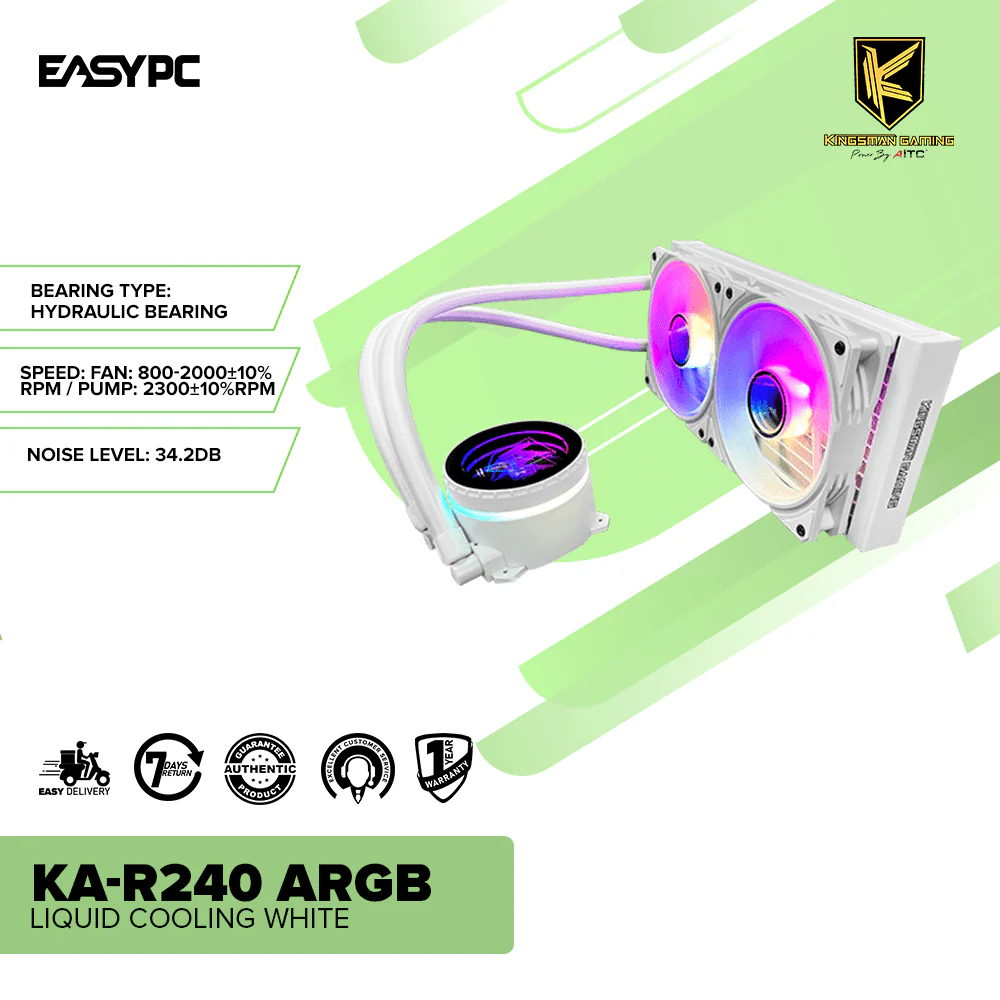 Kingsman KA-R240 ARGB Liquid Cooling White - Image 2
