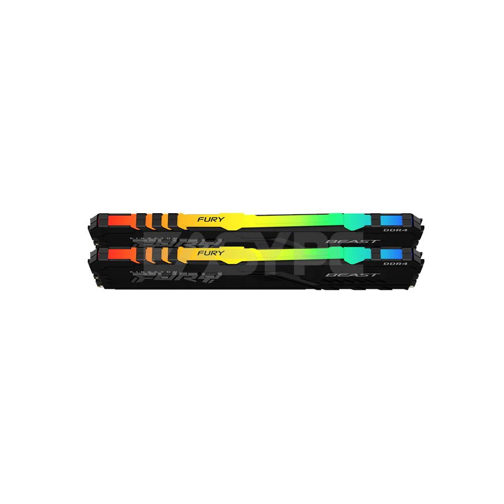 Kingston 16GB 2x8gb Ddr4-3200MT/s Infrared Sync Technology RGB Lighting,Intel XMP-ready Black Memory