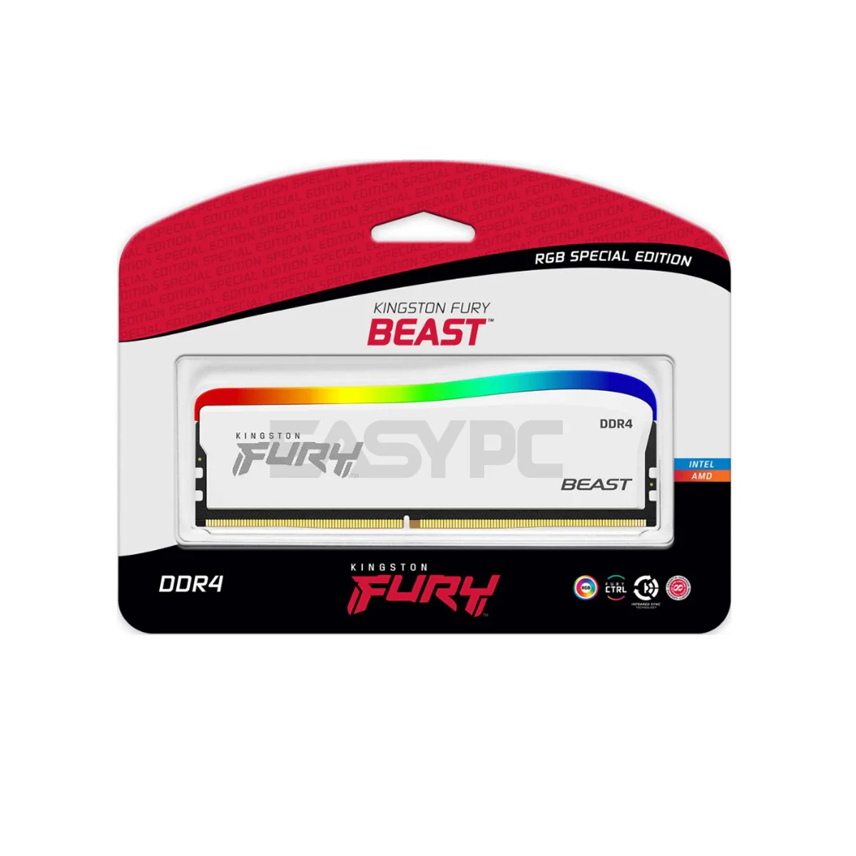 Kingston Fury Beast 16GB 1x16 3200MT/s DDR4 Memory RGB White Special Edition - Image 4