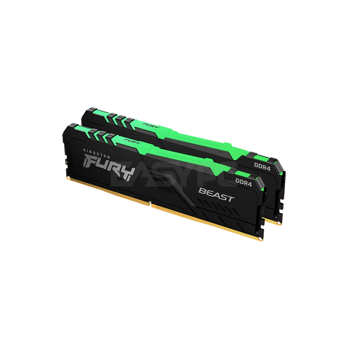 Kingston Fury Beast 16gb 2x8gb Ddr4-3200mhz Infrared Sync Technology RGB Lighting, Intel XMP-ready Black Memory - Image 3