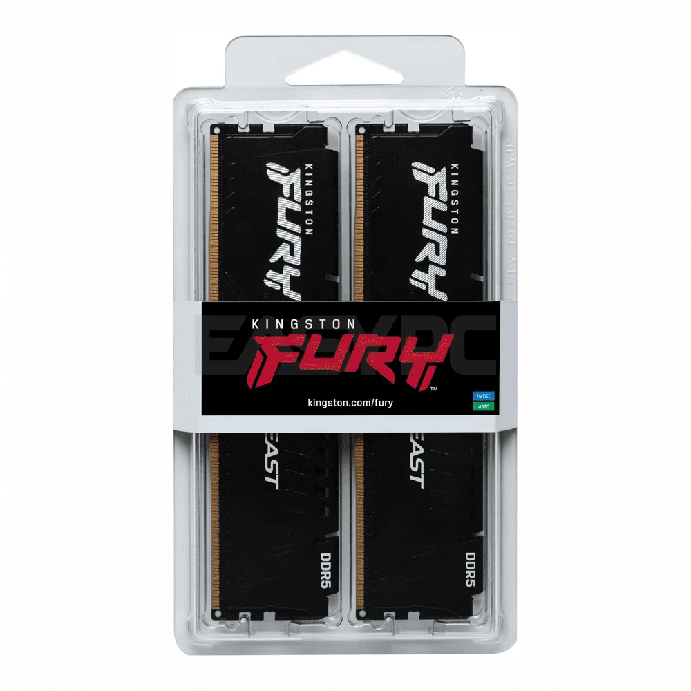 Kingston Fury Beast 64gb KF556C40BBK2-64 2x32 5600MT/s Ddr5 CL40 Memory Black Intel XMP - Image 4