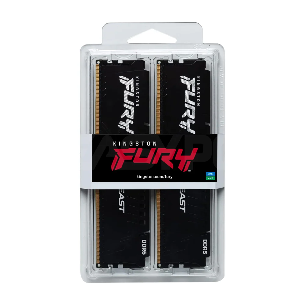 Kingston Fury Beast KF552C40BBK2-32 32GB 2x16 5200MT/s DDR5 Memory Black XMP